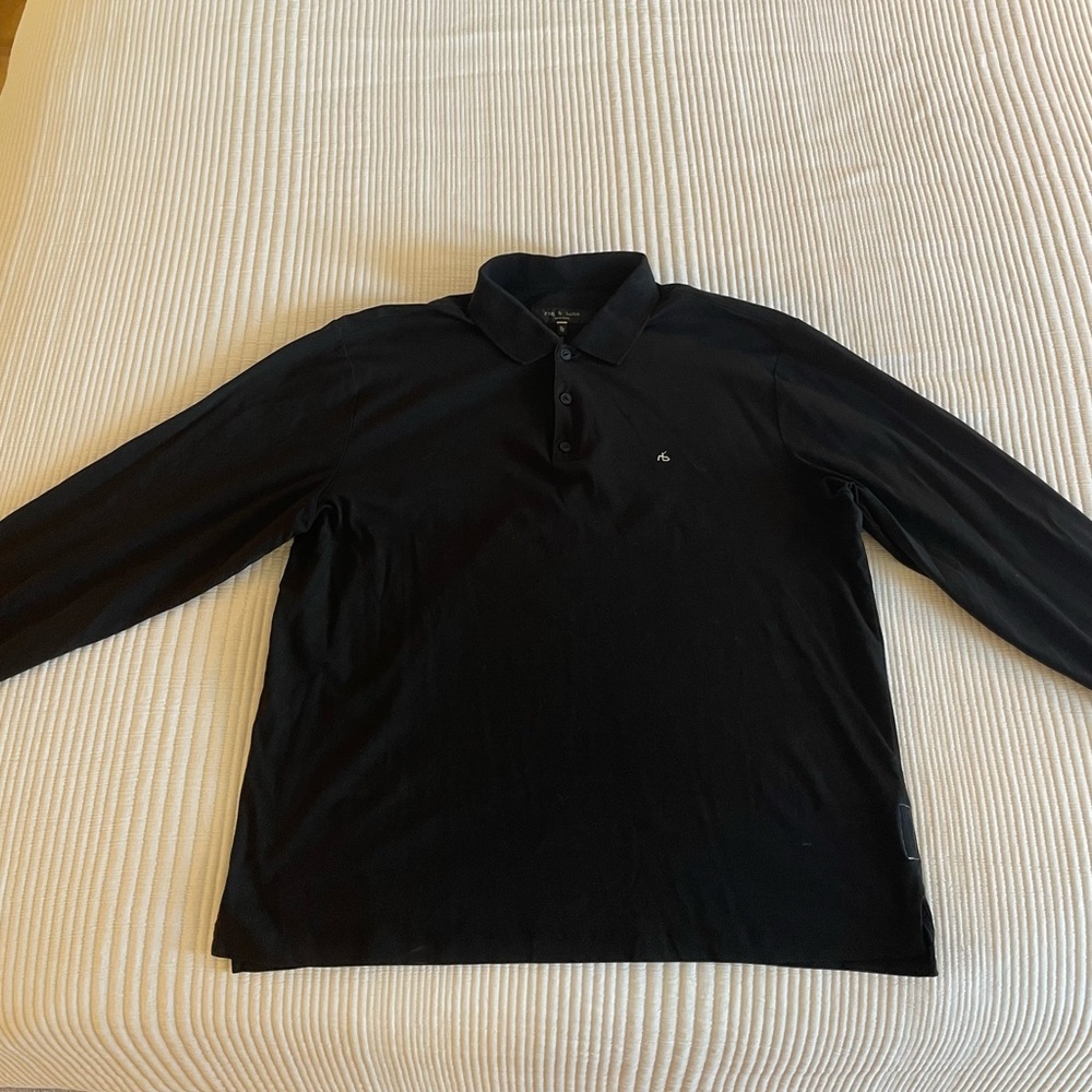 Rag and Bone Long Sleeve Polo